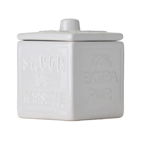 Cotton Ball Holder with cover Savon de Marseille